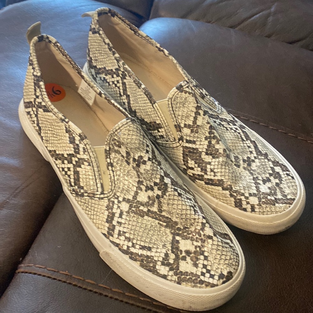 Snake Print Sneakers